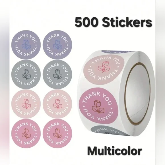 Thank You Stickers- 500 Count BUYER'S CHOICE - NIP - Picture 3 of 5